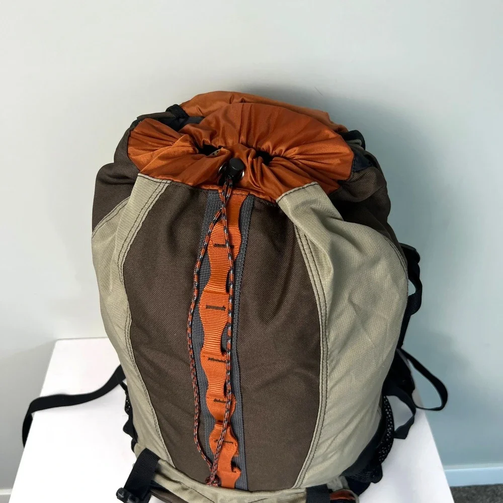 Old Navy Active Trek System Backpack OS Brown Hiking Camping Vintage 2004